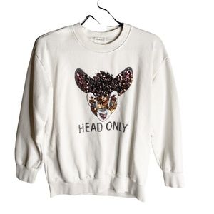 Dress Kill Bambie Sequin White Sweatshirt